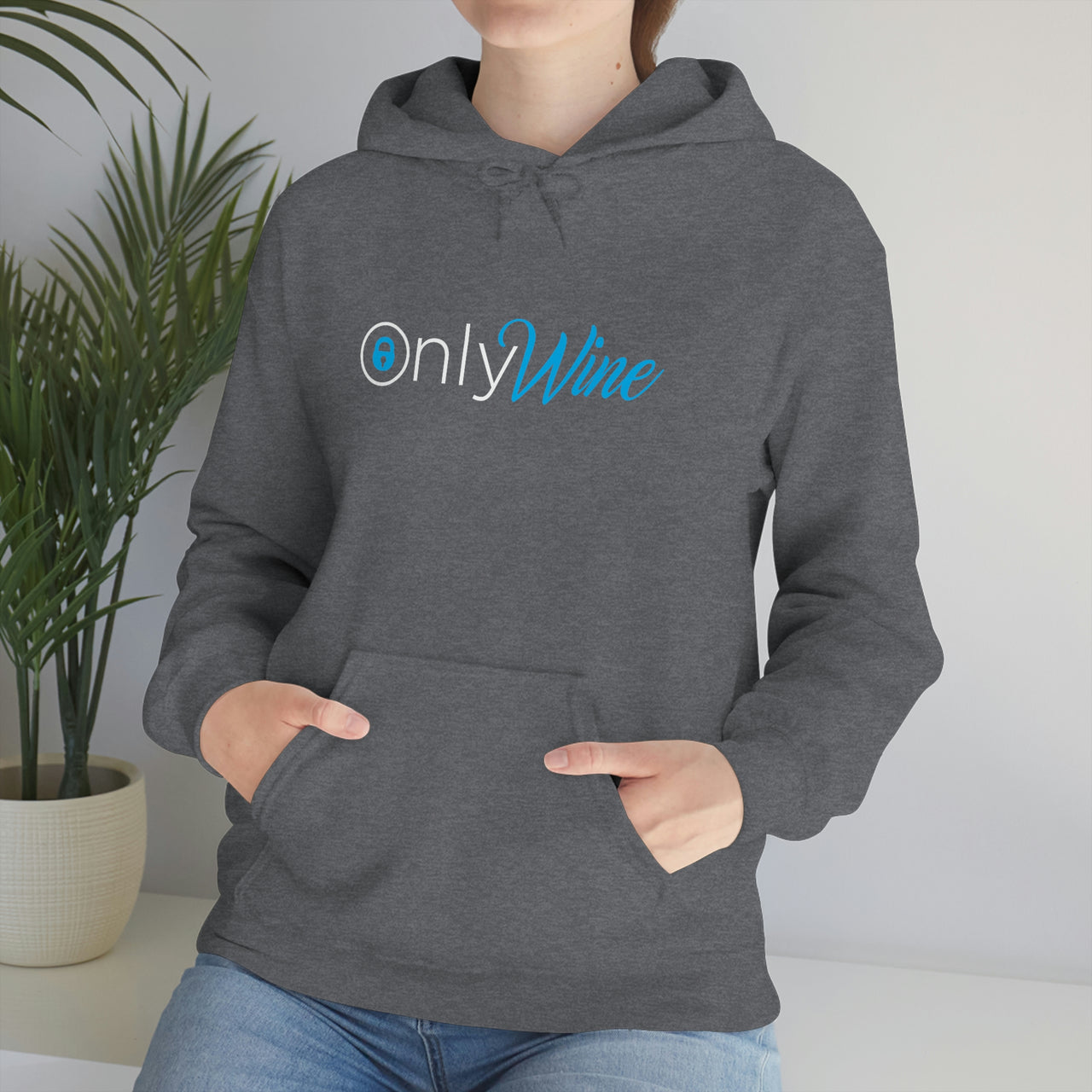 Only Whine - Pun Shirts - Spoof, pun, funny - Unisex Heavy Blend Hooded Sweatshirt