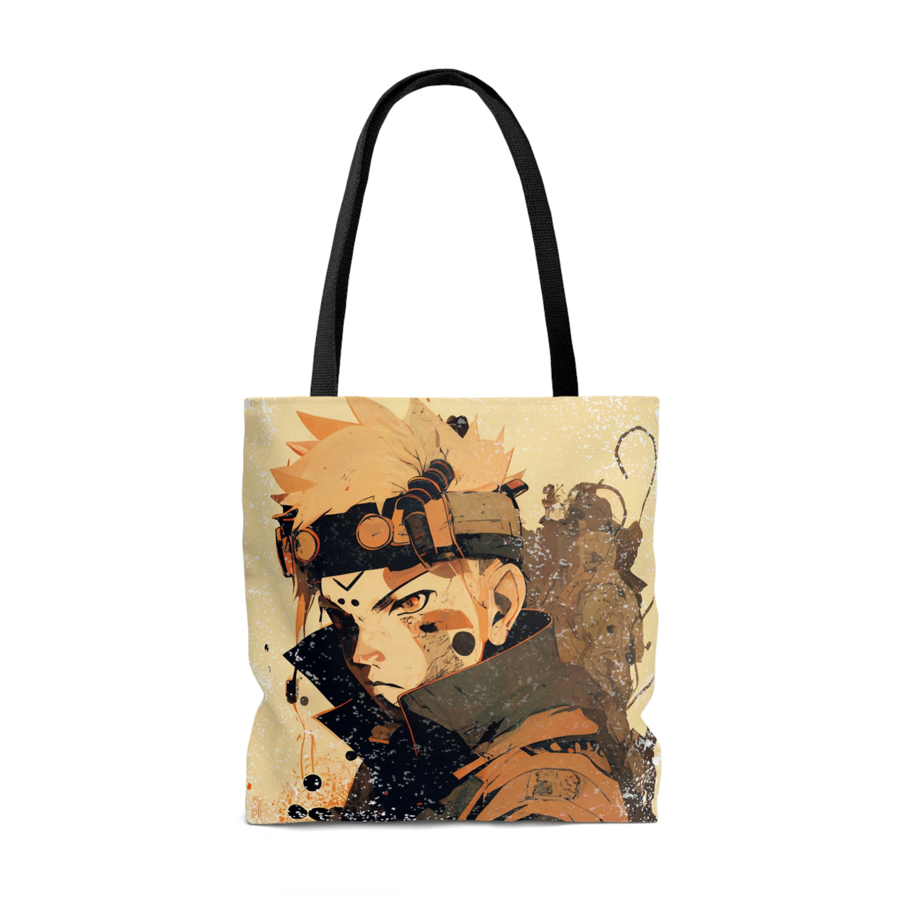 Orange Ninja Warrior digital Art - Digital Design - Tote Bag