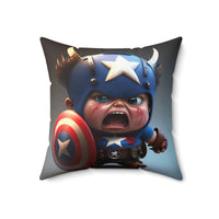 Thumbnail for Stop being a baby series - Baby Captain America, Baby Shield, - 4 sizes available - Spun Polyester Square Pillow