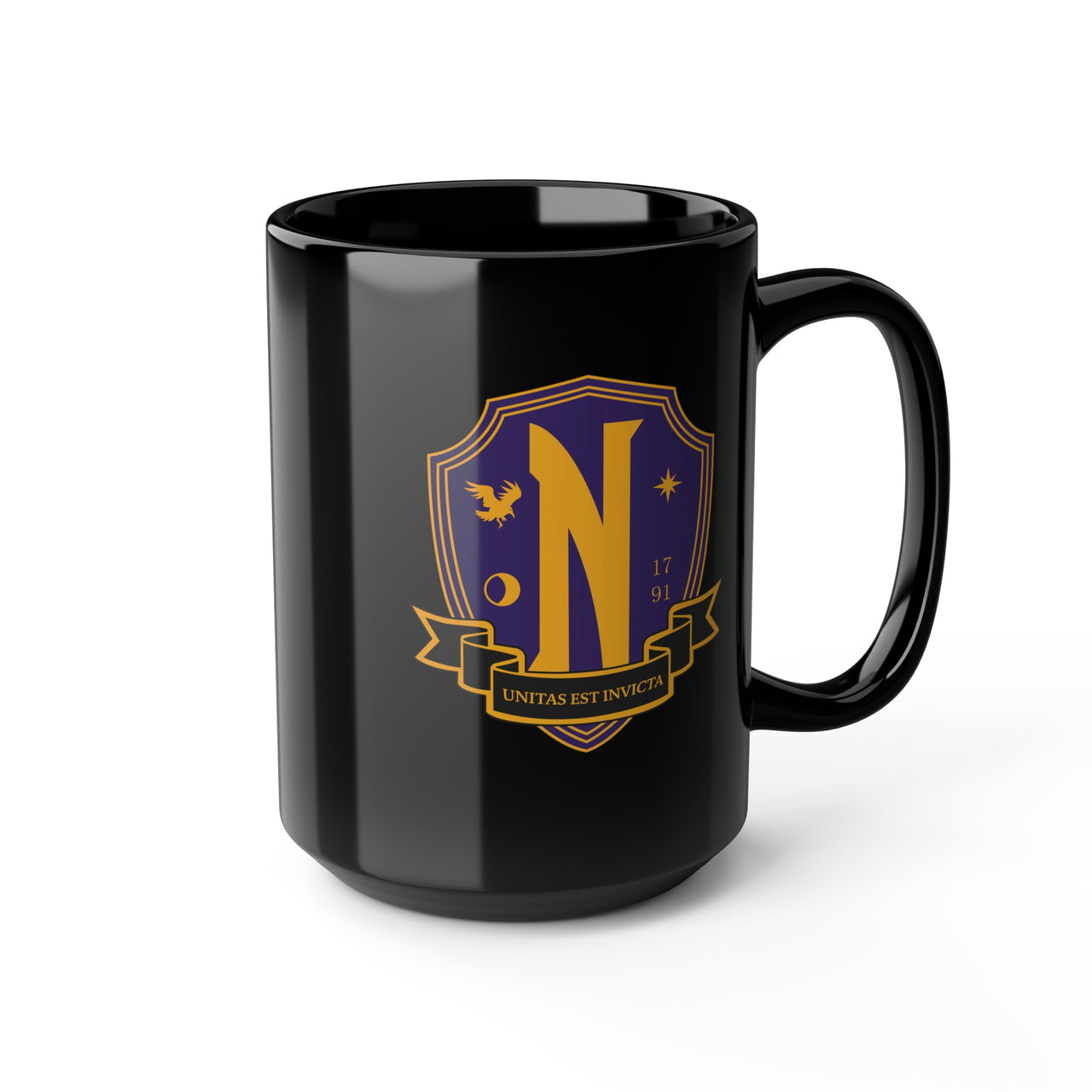 Nevermore Wednesday Fans Black Mug, 15oz