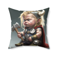 Thumbnail for Stop being a Baby series - Baby Axe and Baby Horn, Loki and Thor - 4 sizes available - Spun Polyester Square Pillow