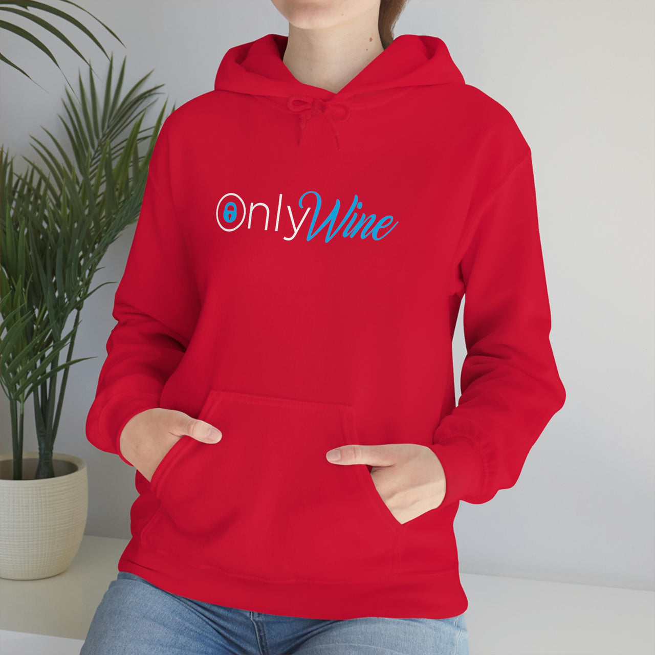 Only Whine - Pun Shirts - Spoof, pun, funny - Unisex Heavy Blend Hooded Sweatshirt