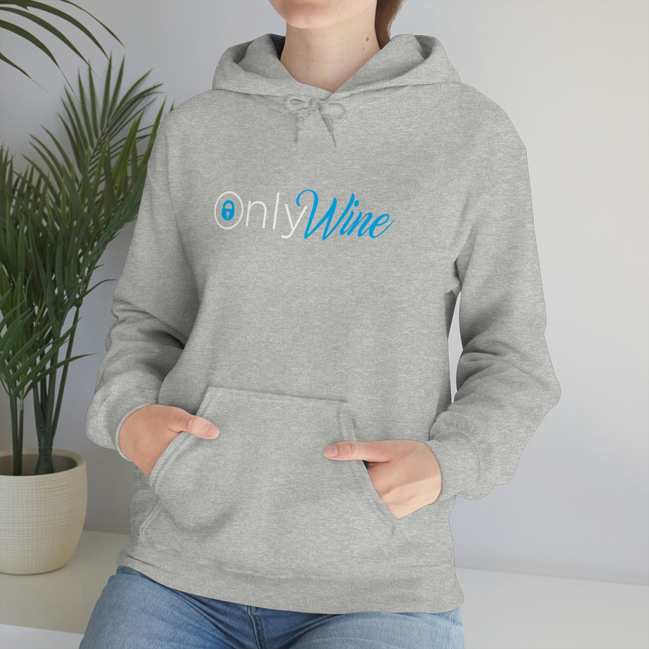 Only Whine - Pun Shirts - Spoof, pun, funny - Unisex Heavy Blend Hooded Sweatshirt