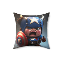 Thumbnail for Stop being a baby series - Baby Captain America, Baby Shield, - 4 sizes available - Spun Polyester Square Pillow