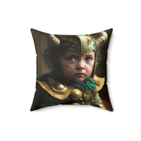 Thumbnail for Stop being a Baby series - Baby Axe and Baby Horn, Loki and Thor - 4 sizes available - Spun Polyester Square Pillow