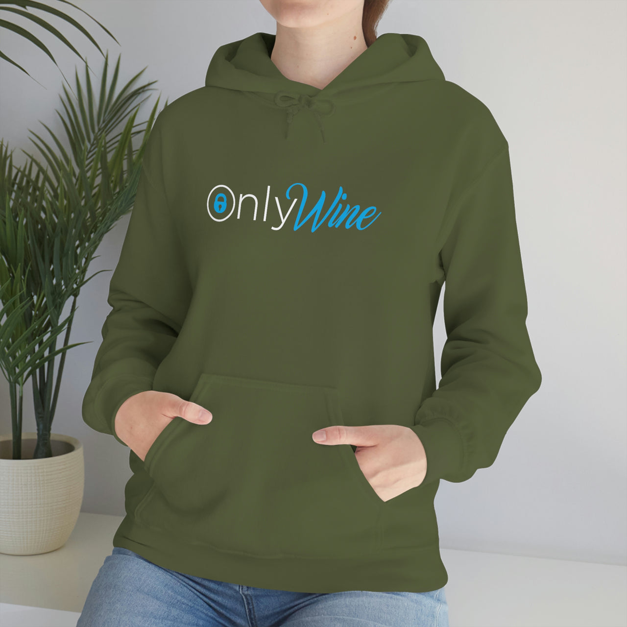 Only Whine - Pun Shirts - Spoof, pun, funny - Unisex Heavy Blend Hooded Sweatshirt