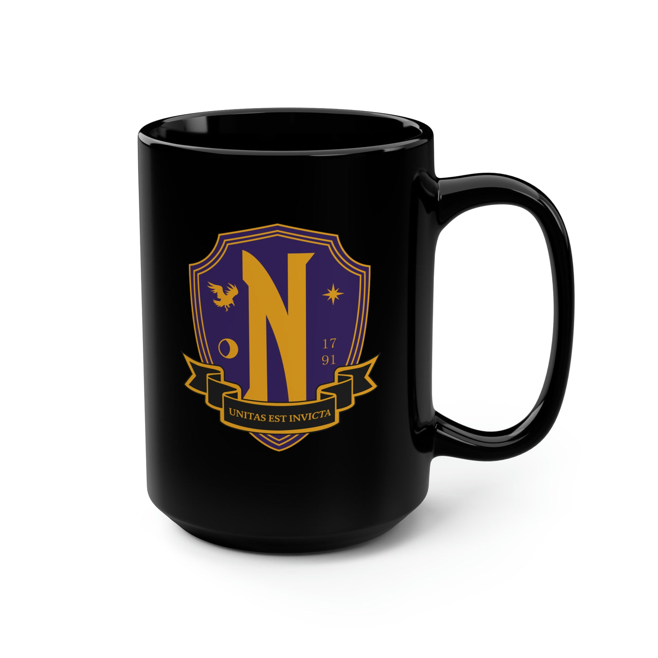 Nevermore Wednesday Fans Black Mug, 15oz