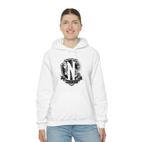 Thumbnail for Nevermore Academy, Distressed - Unisex Heavy Blend Hooded Sweatshirt