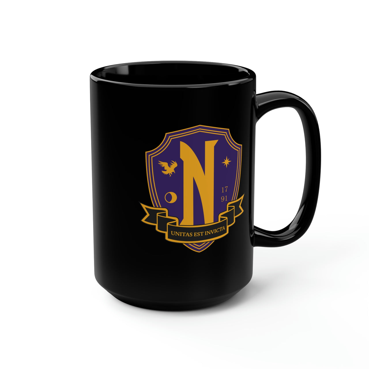 Nevermore Wednesday Fans Black Mug, 15oz