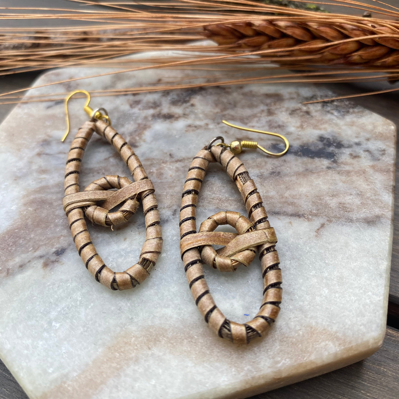 Native wood earring