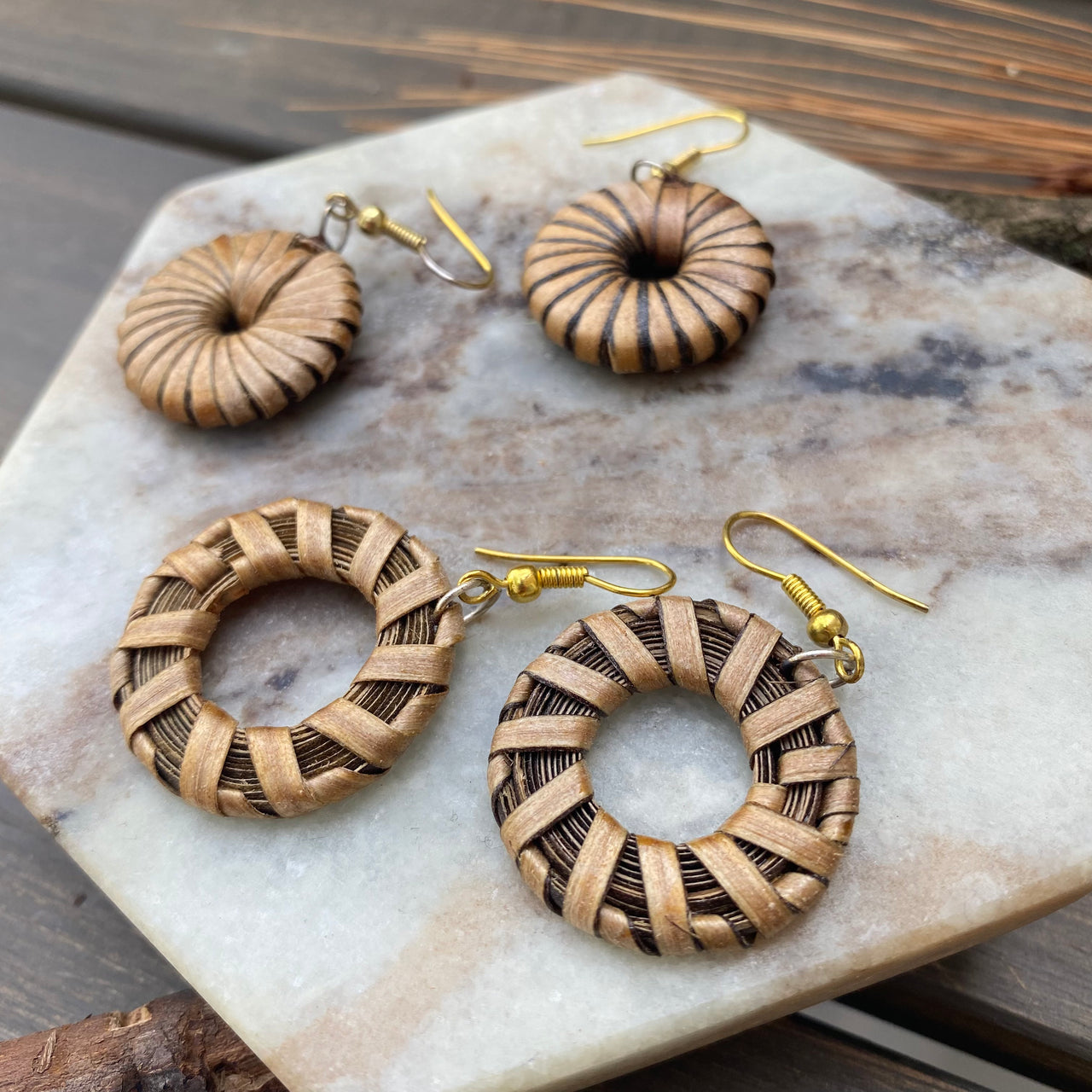 Native wood earring