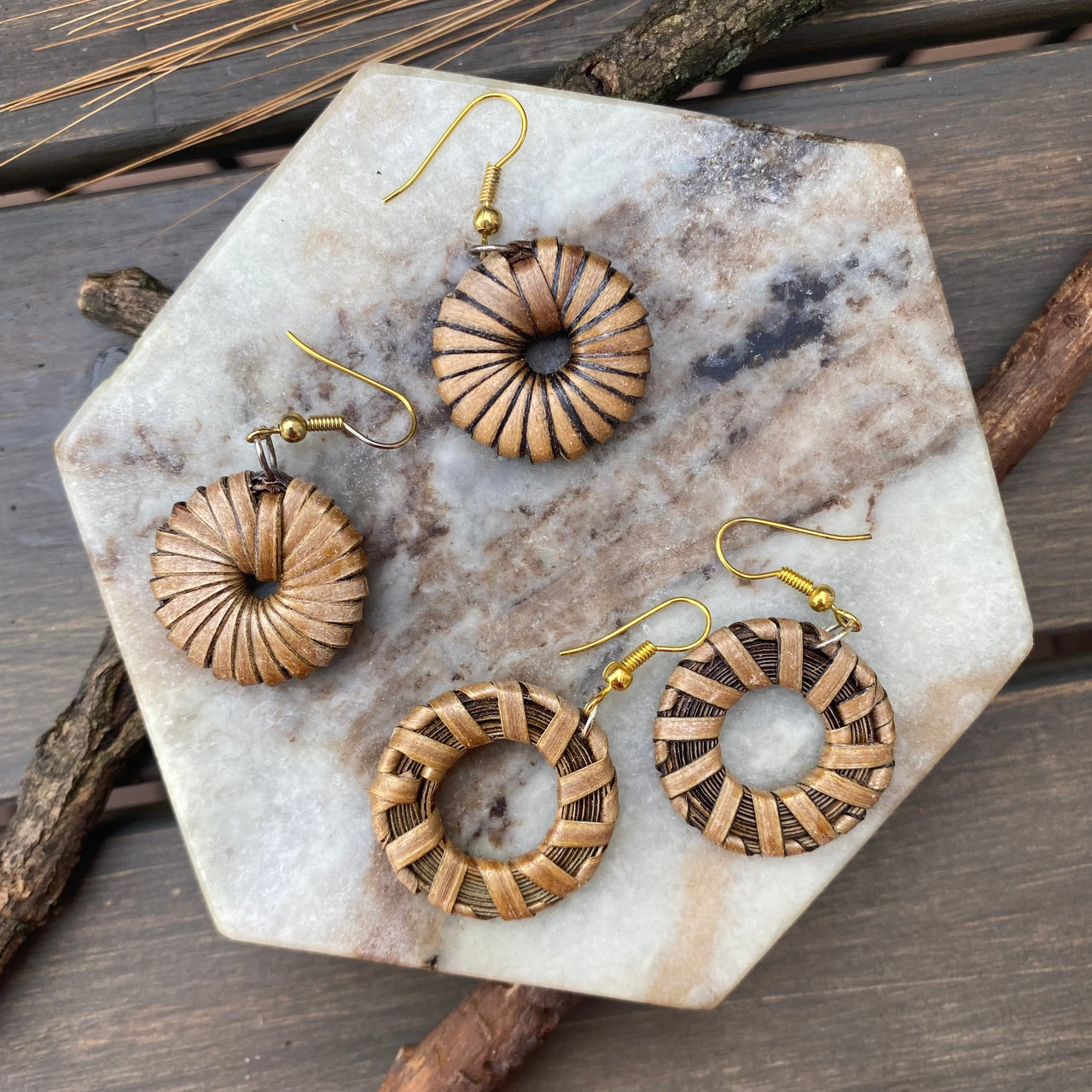 Native wood earring