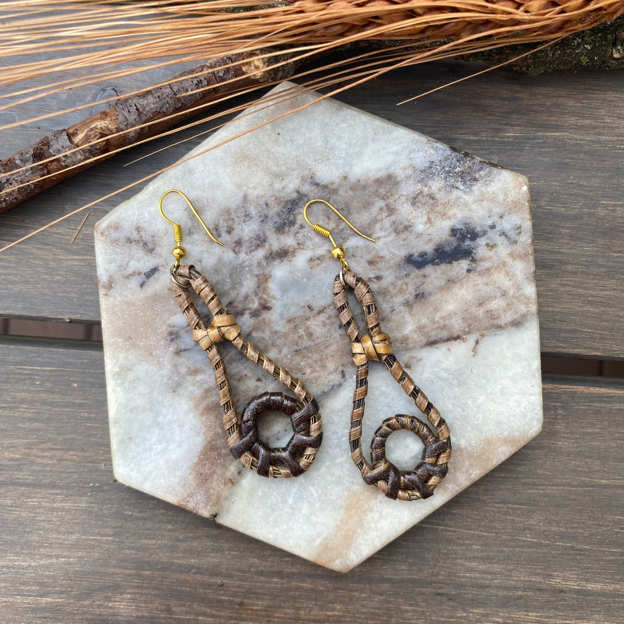 Native wood earring