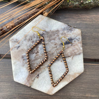 Thumbnail for Native wood Diamond earring