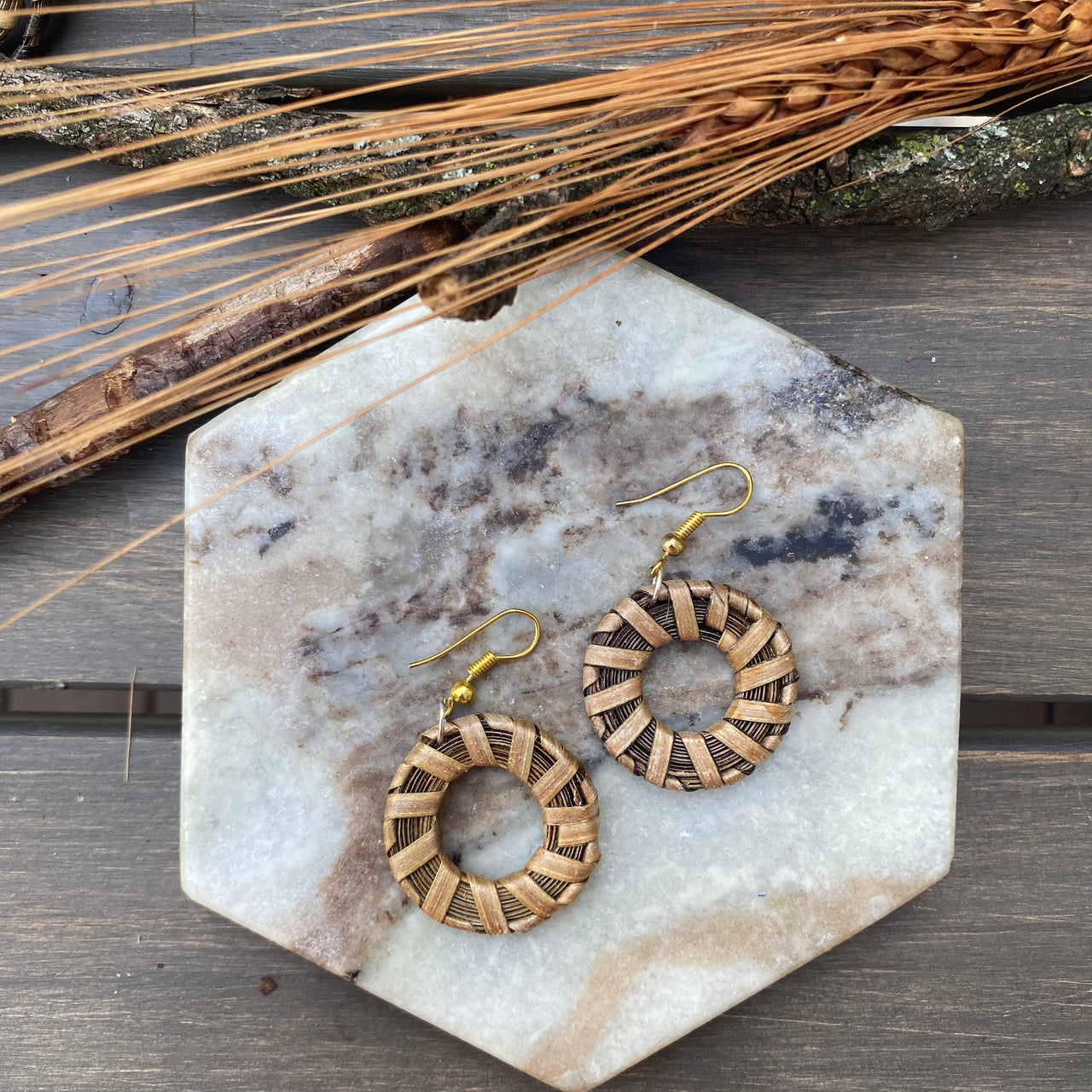 Native wood earring