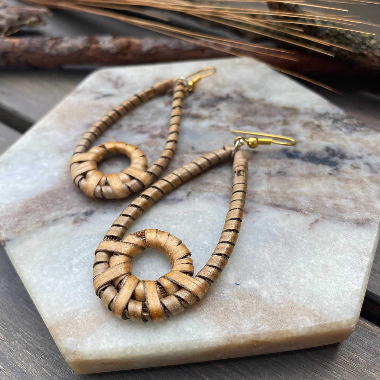 Native wood earring