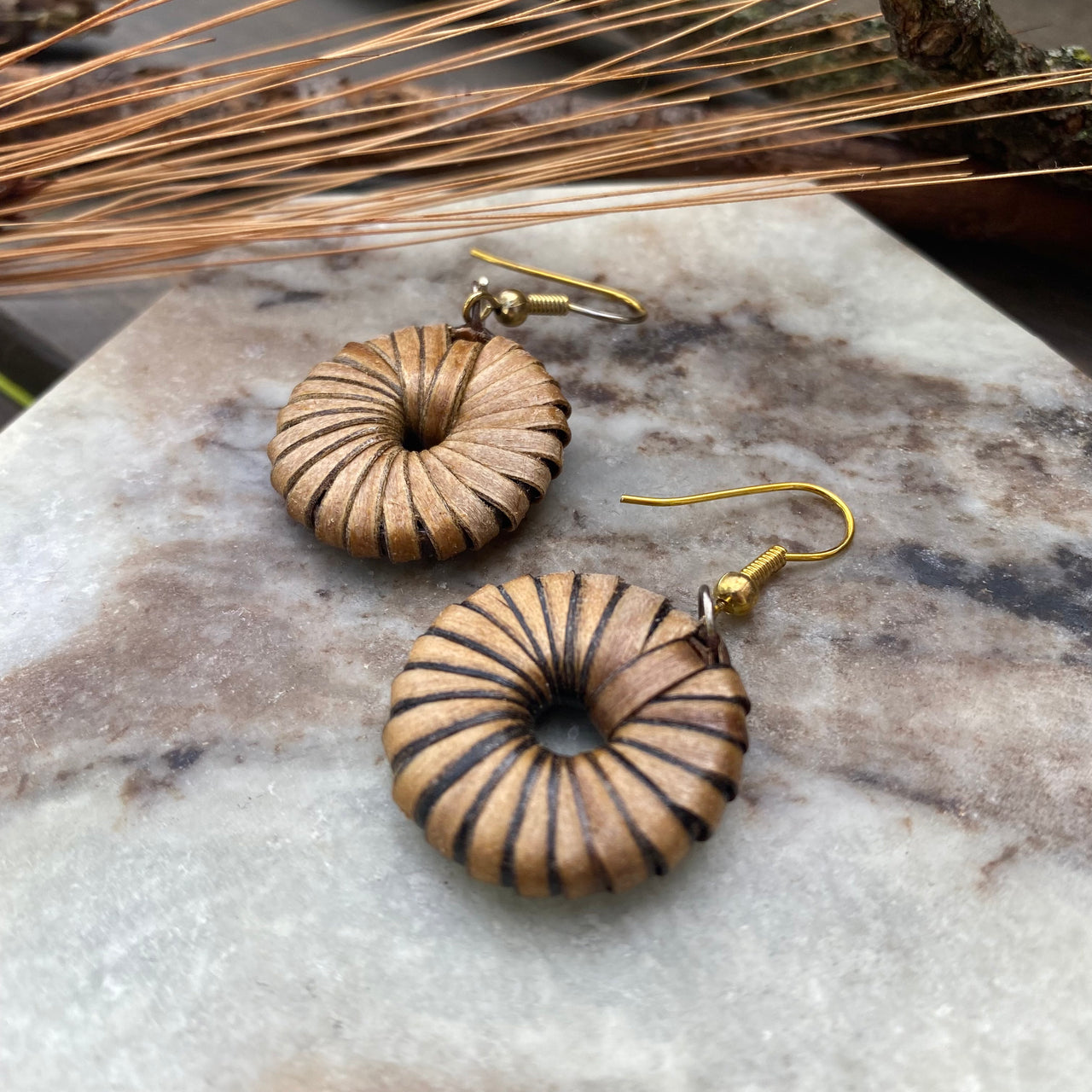 Native wood earring