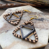 Thumbnail for Native wood Triangular earring