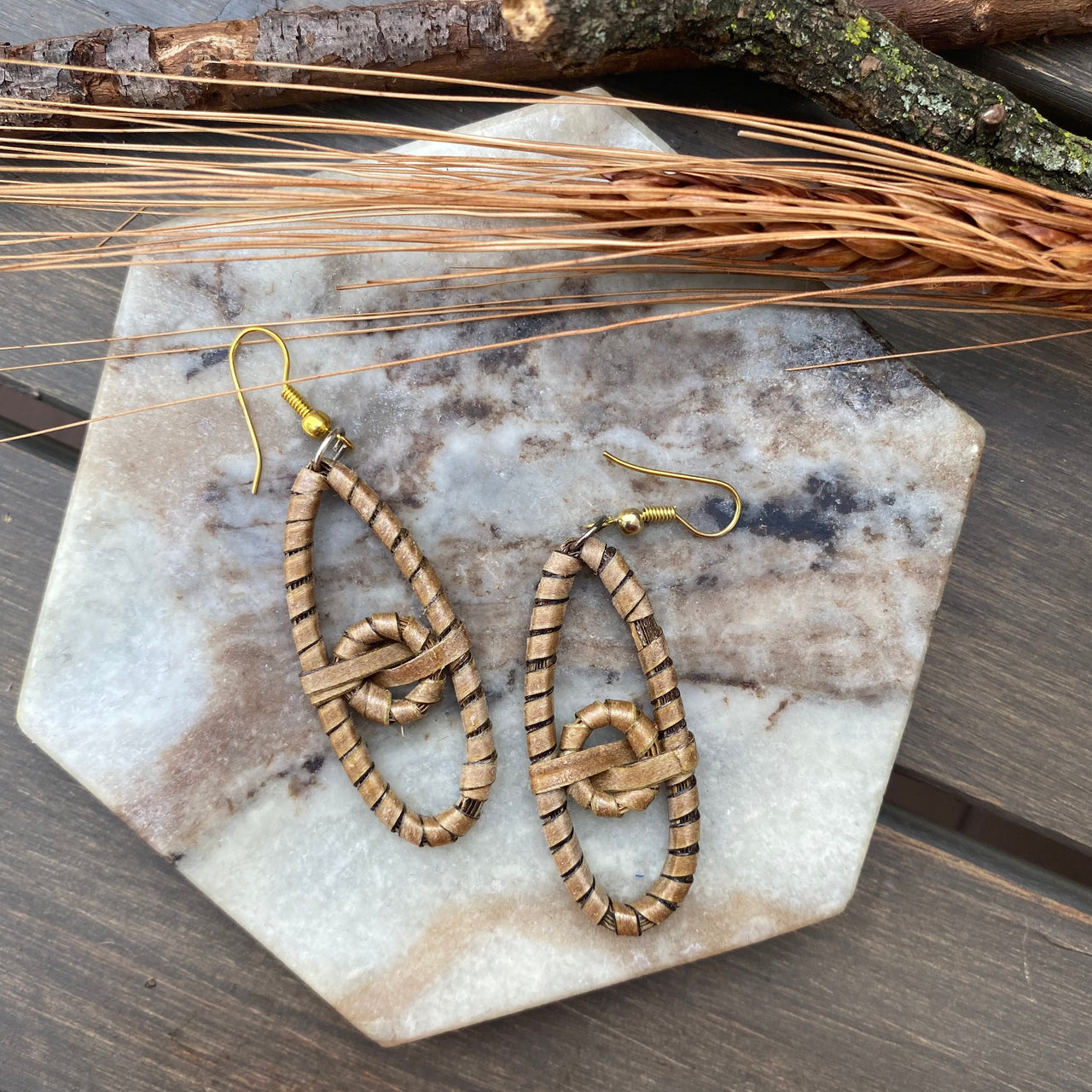 Native wood earring